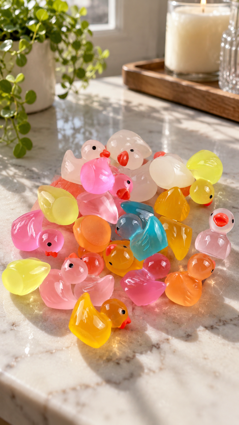 Glow-in-the-Dark Mini Resin Ducks